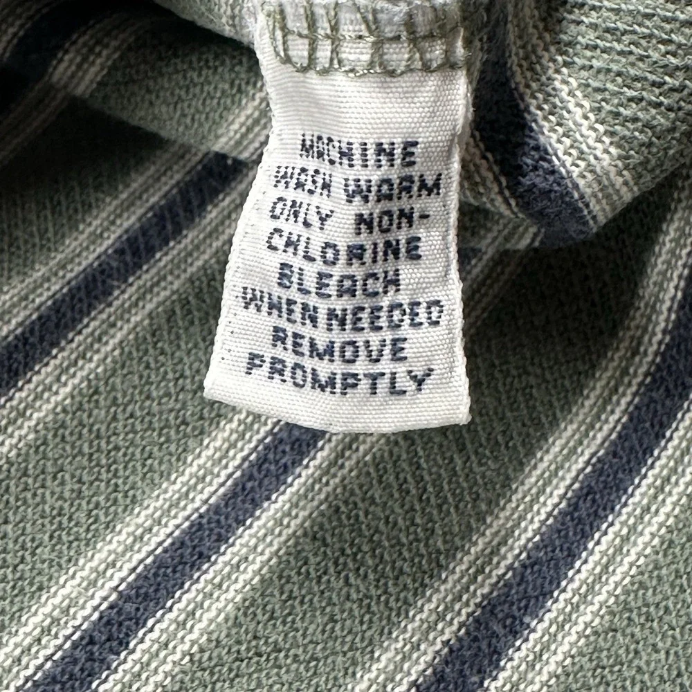 Polo Ralph Lauren Polo Shirt Mens 2XL Green Striped Short Sleeve Pocket NOTE